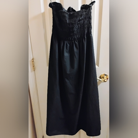 H&M BLACK MIDI DRESS sz small - Picture 2 of 6